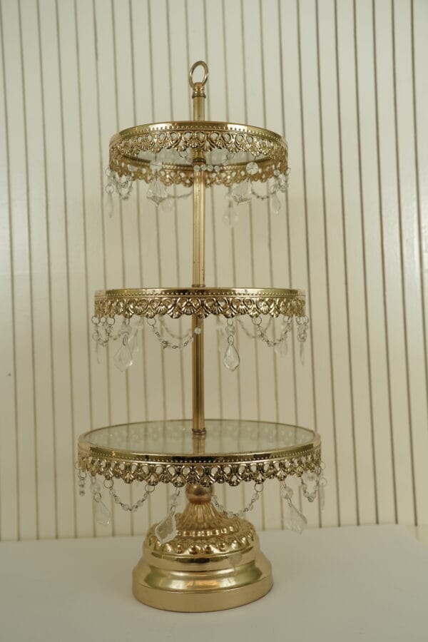 3-Tier Antique Metal Cake Stand