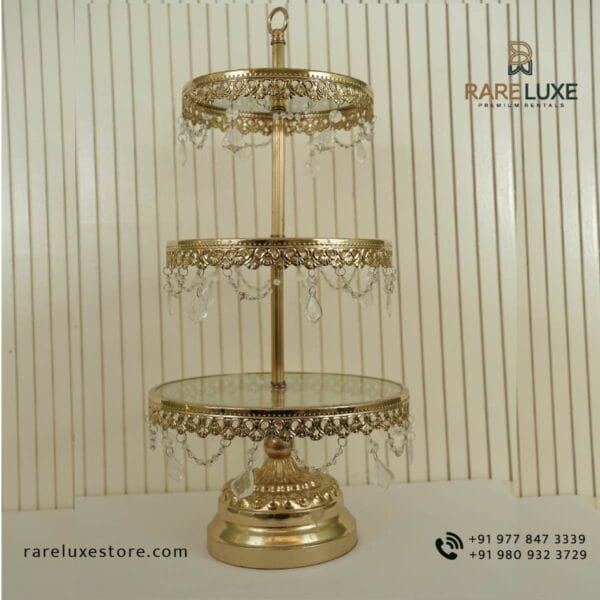 Golden Luxury Cupcake Stand (3 Tiers)