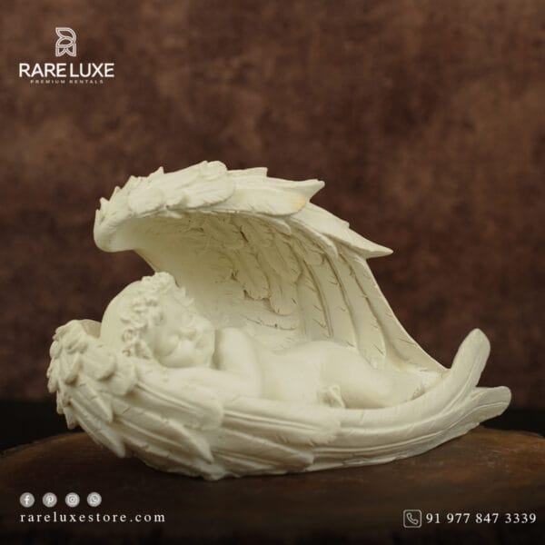 Sleeping Baby Angel Statue – Serene and Peaceful Figurine for Home Décor